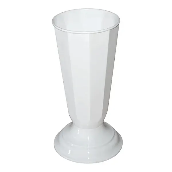 ΑΝΘΟΔΟΧΕΙΟ ΛΕΥΚΟ ΠΛΑΣΤΙΚΟ FLAKON SZWED - Φ19x45cm