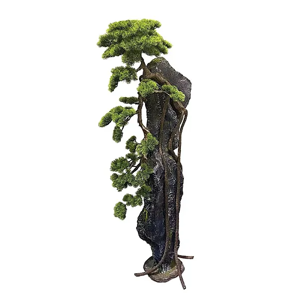TEXNHTO ΔΕΝΤΡO ΜΠΟΝΣΑΪ ΠΕΥΚΟ ΣΕ ΒΡΑΧΟ - Υ170cm