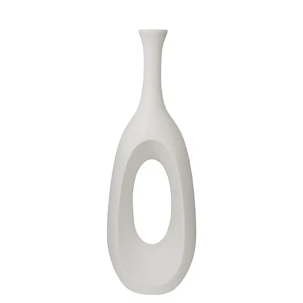 FIBERGLASS ΒΑΖΟ ΛΕΥΚΟ ΠΑΓΟΥ ΜΕ ΤΡΥΠΑ - 23x32x91cm 1/ΚΙΒ
