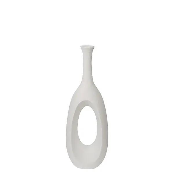 FIBERGLASS ΒΑΖΟ ΛΕΥΚΟ ΠΑΓΟΥ ΜΕ ΤΡΥΠΑ - 27x20x76cm 1/ΚΙΒ