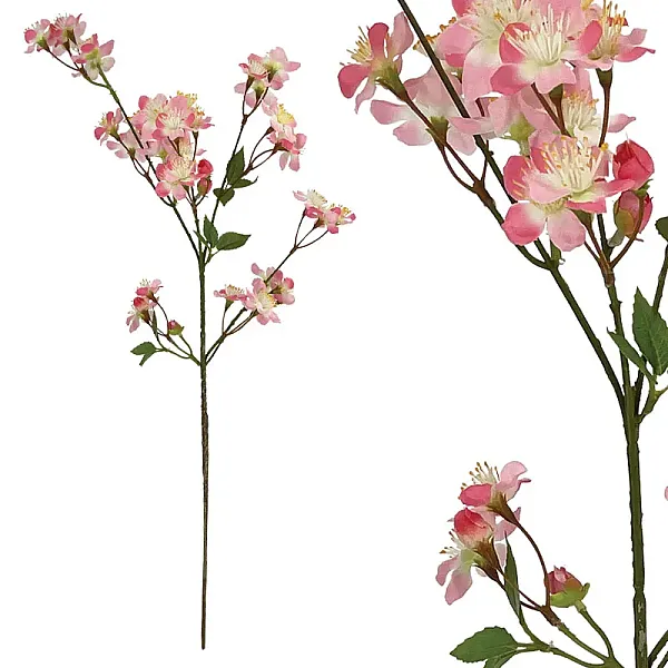 ΚΛΑΔΙ ΚΕΡΑΣΙΑΣ ΡΟΖ ΑΝΘΙΣΜΕΝΟ - Y116cm 24/144KIB