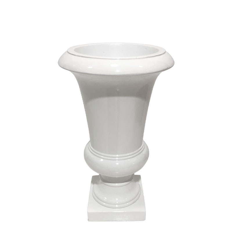FIBERGLASS ΒΑΖΟ ΑΜΦΟΡΕΑΣ ΛΕΥΚΟ - Y57.5cm 1/KIB
