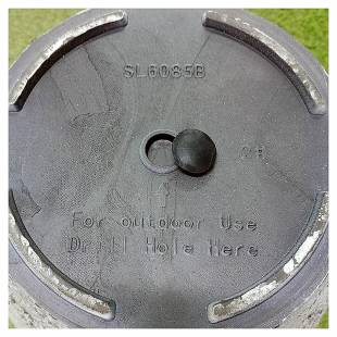 STONE POLYRESIN ΚΑΣΠΩ ΜΕ ΠΙΑΤΟ ΓΚΡΙ ΦΘΑΡΜΕΝΟΣ ΒΡΑΧΟΣ ΜΙΚΡΟ - Φ28x28cm